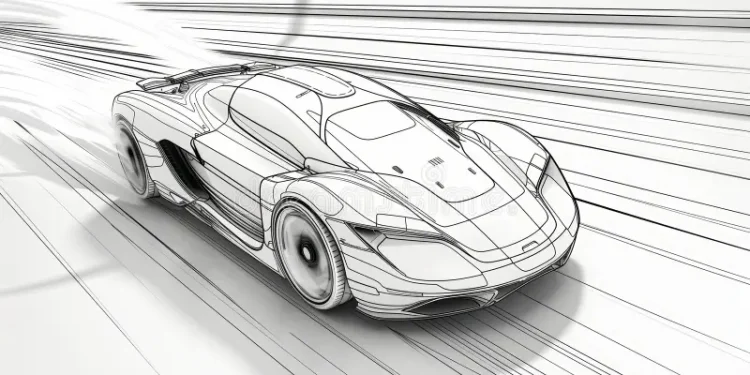 Voiture du futur en dessin : illustrations et inspiration créative